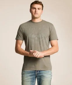 Tops|Graphic T-Shirts | Affliction Electric Storm T-Shirt Moonmist