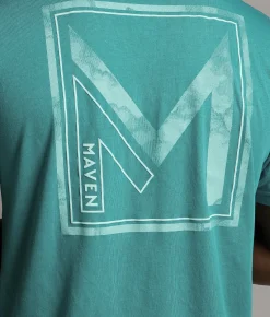 Maven Co-op Elevated M T-Shirt Green Blue Slate Online