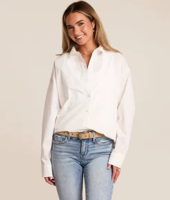 Tops | Z Supply Elevated Poplin Blouse White