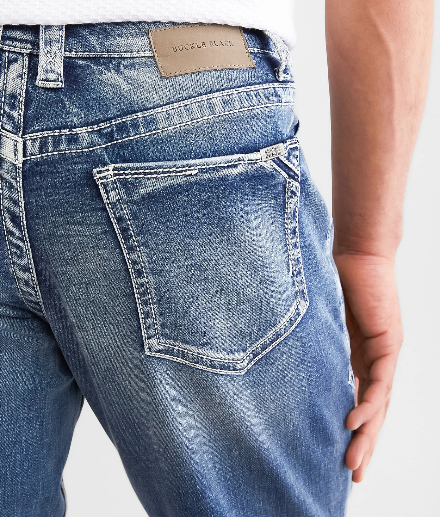 Buckle Black Eleven Straight Stretch Jean Buxton Discount