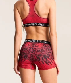 Bottoms|Shorts | Affliction Elitist Stretch Boy Short Tango Red