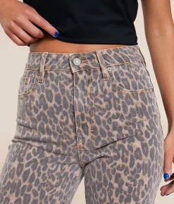 Jeans|Bottoms | HIDDEN Ella Classic Straight Stretch Jean Cheetah