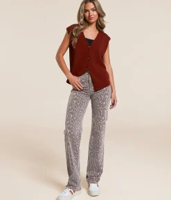 Jeans|Bottoms | HIDDEN Ella Classic Straight Stretch Jean Cheetah