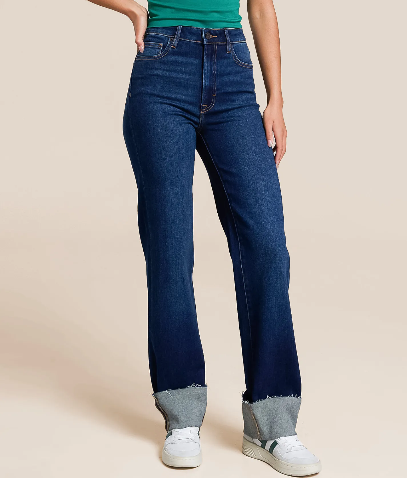 HIDDEN Ella Classic Straight Stretch Cuffed Jean Rockport Online