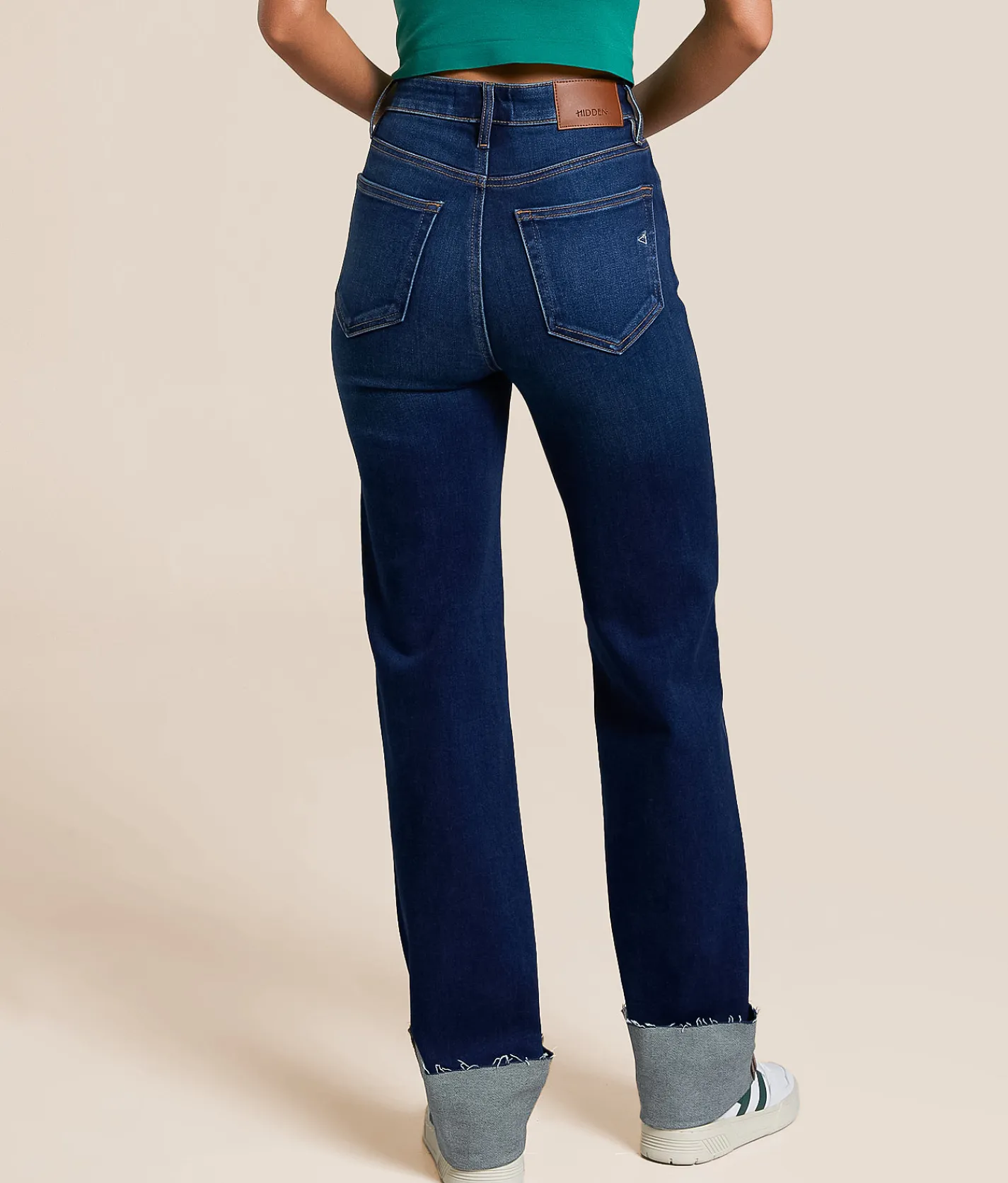 HIDDEN Ella Classic Straight Stretch Cuffed Jean Rockport Online