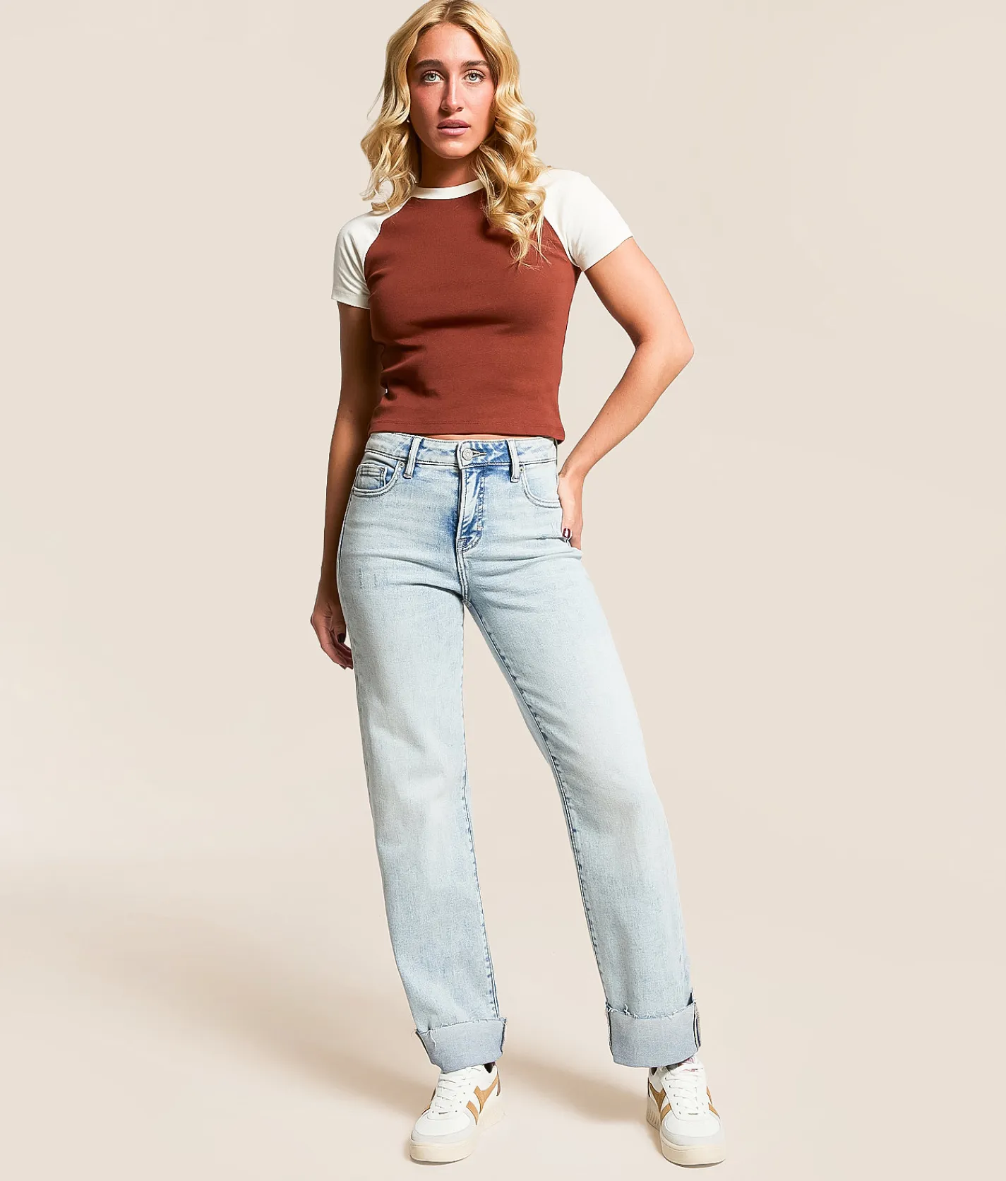 HIDDEN Ella Classic Straight Stretch Jean Bodega Bay Sale