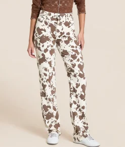 Jeans|Jeans | HIDDEN Ella Cow Print Classic Straight Stretch Jean Small Cow