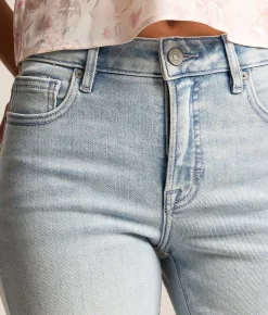 HIDDEN Ella Cropped Classic Straight Stretch Jean Vintage Hot
