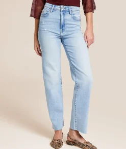 HIDDEN Ella Cropped Classic Straight Stretch Jean Solana Clearance