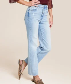 HIDDEN Ella Cropped Classic Straight Stretch Jean Solana Clearance