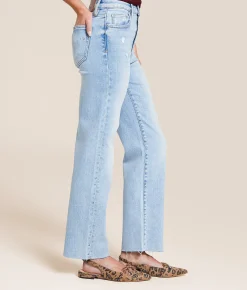 HIDDEN Ella Cropped Classic Straight Stretch Jean Solana Clearance
