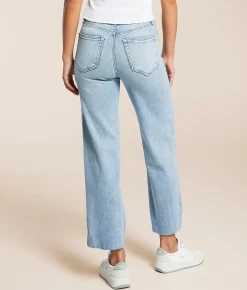 HIDDEN Ella Cropped Straight Stretch Jean Light Hot