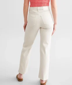 HIDDEN Ella Cropped Straight Stretch Jean Stone