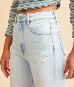Jeans | HIDDEN Ella Cropped Straight Stretch Jean Light