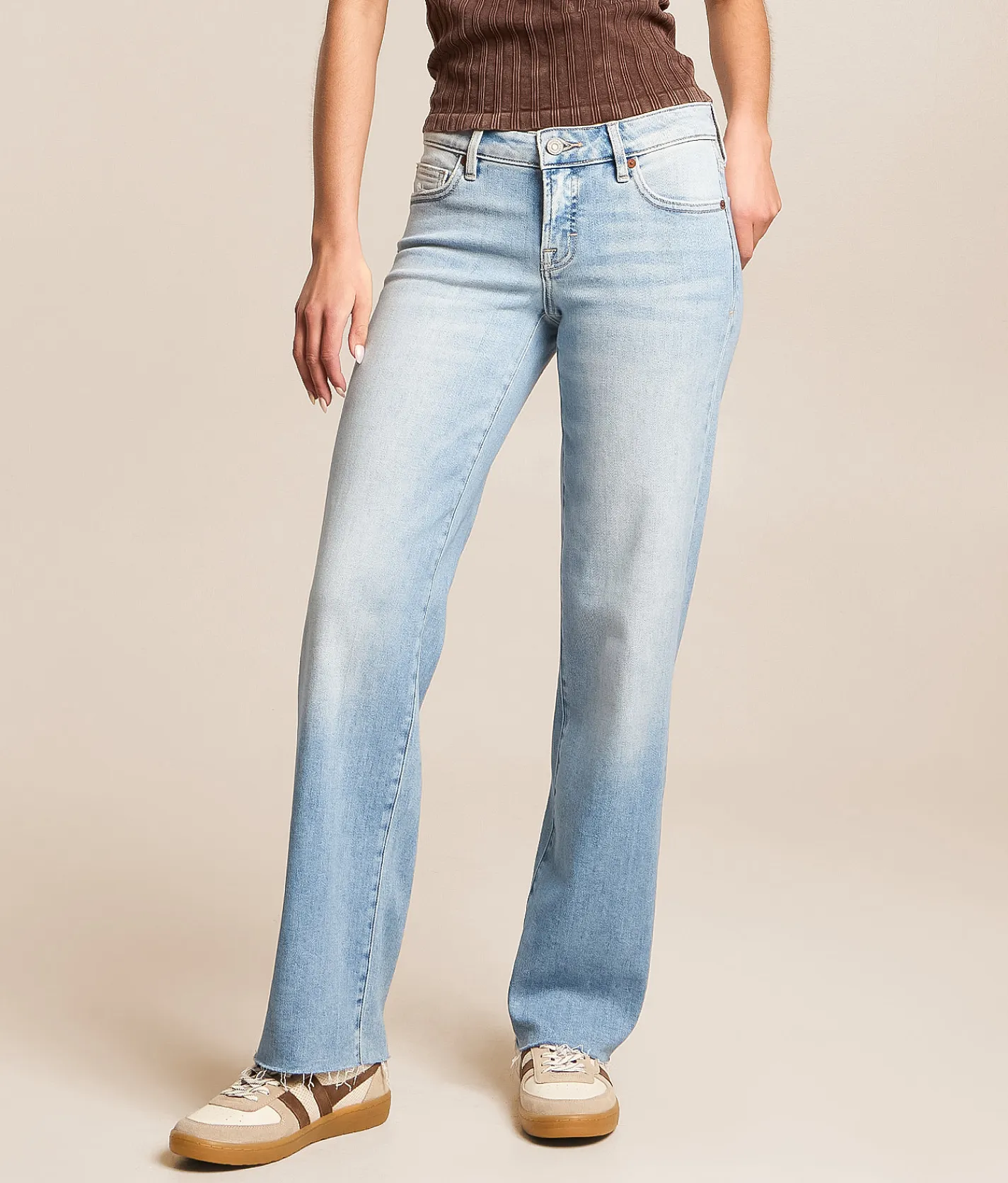 HIDDEN Ella Low Rise Classic Straight Stretch Jean Sunset Beach Sale