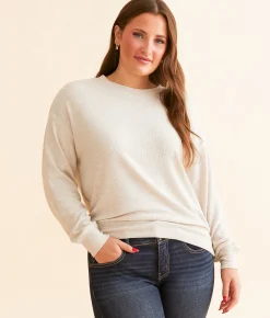 Tops | White Crow Elle Ribbed Top Light Oatmeal Heather