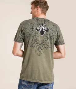 Affliction Elusive Phase T-Shirt Moonmist Lava Sale