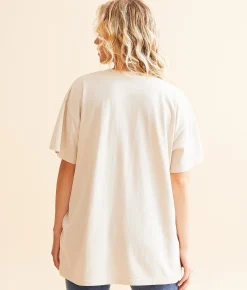 Tops | Goodie Two Sleeves Elvis Presley Oversized Band T-Shirt Oatmeal