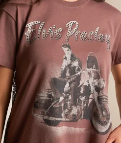 Tops | Goodie Two Sleeves Elvis Presley Oversized Band T-Shirt Peppercorn