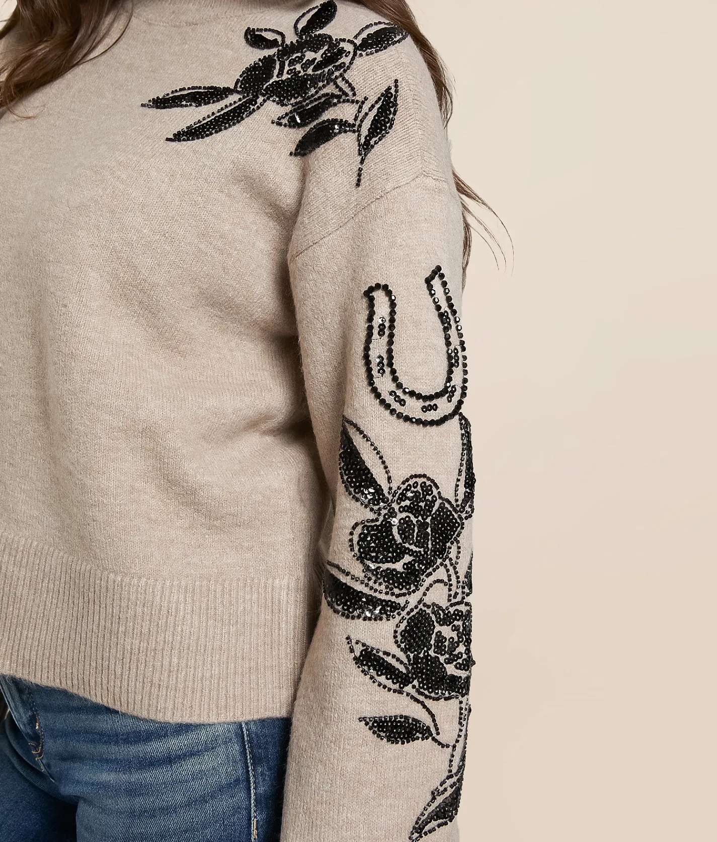 Tops | Ariat Embellished Sweater Oatmeal Heather
