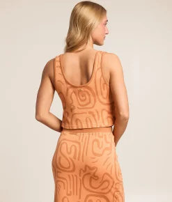 Tops | Billabong Embers Cropped Tank Top Tangerine