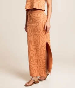Billabong Embers Midi Skirt Tangerine Clearance