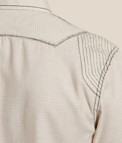 Buckle Black Embroidered Athletic Shirt Light Tan Best