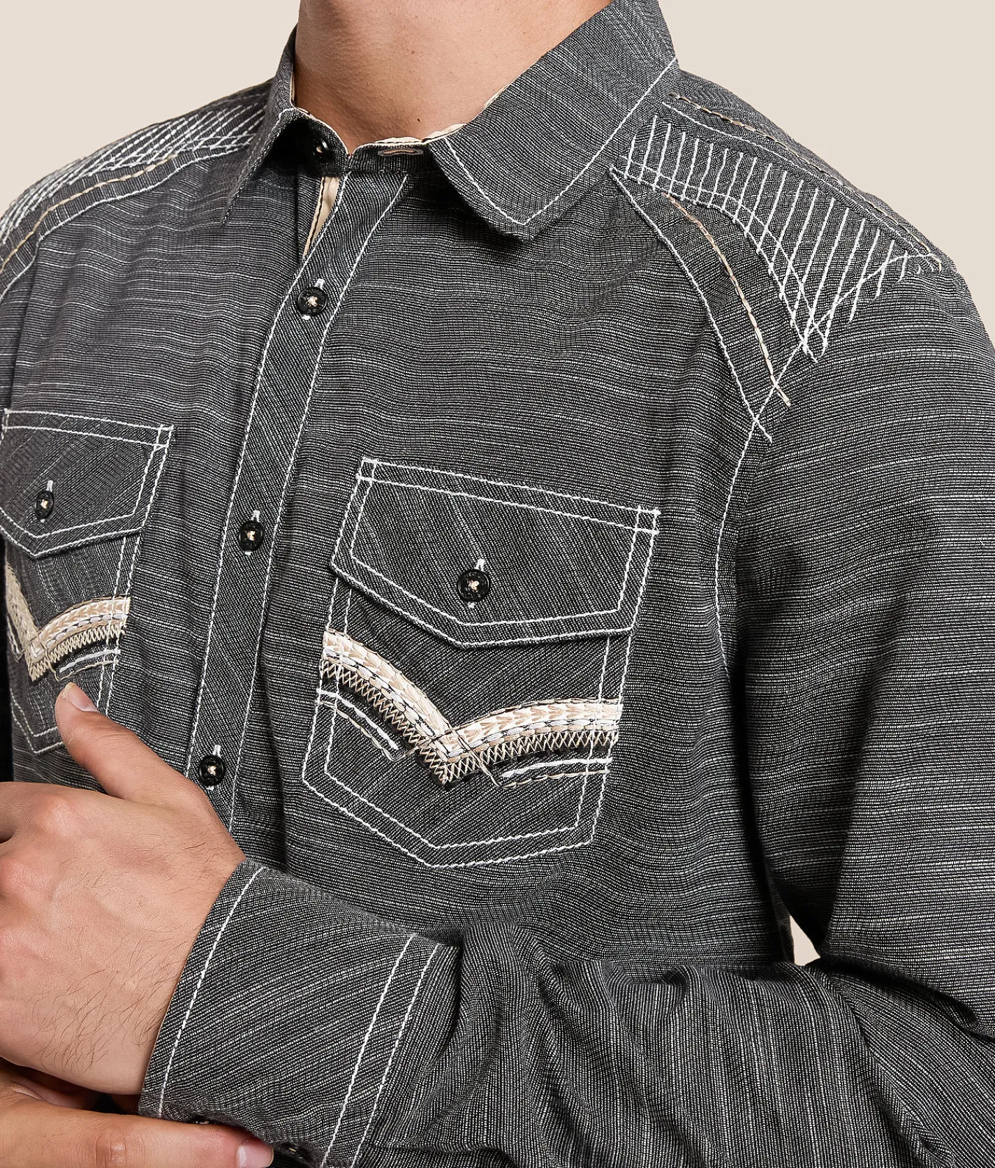 Tops | Buckle Black Embroidered Athletic Stretch Shirt Black White