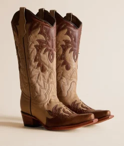 Circle G by Corral Embroidered Leather Western Boot Sand Discount