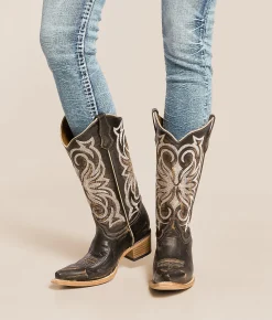 Circle G by Corral Embroidered Leather Western Boot Distressed Brown New