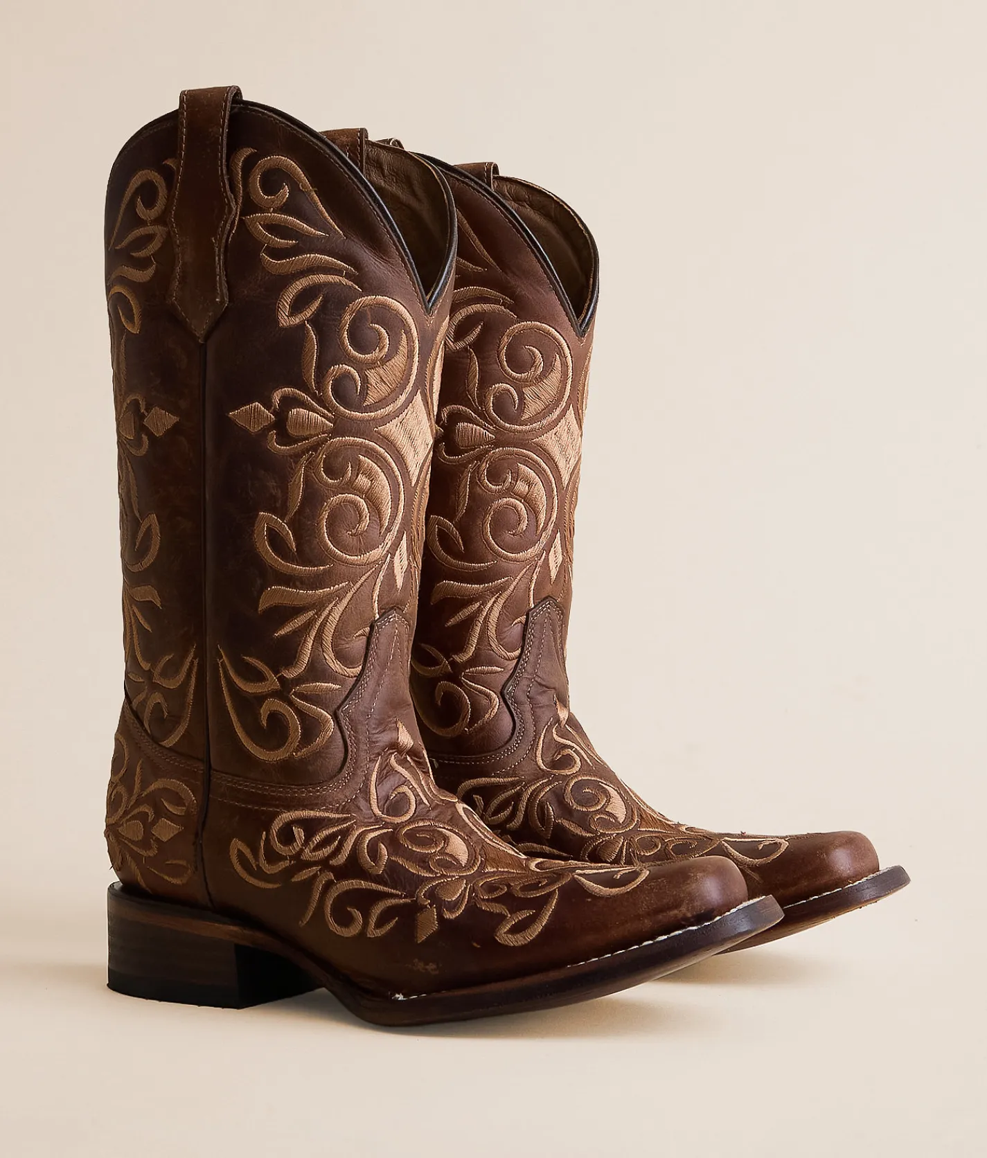 Circle G by Corral Embroidered Leather Western Boot LD Honey Hot