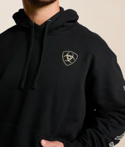 Tops | Ariat Embroidered Logo Hooded Sweatshirt Black