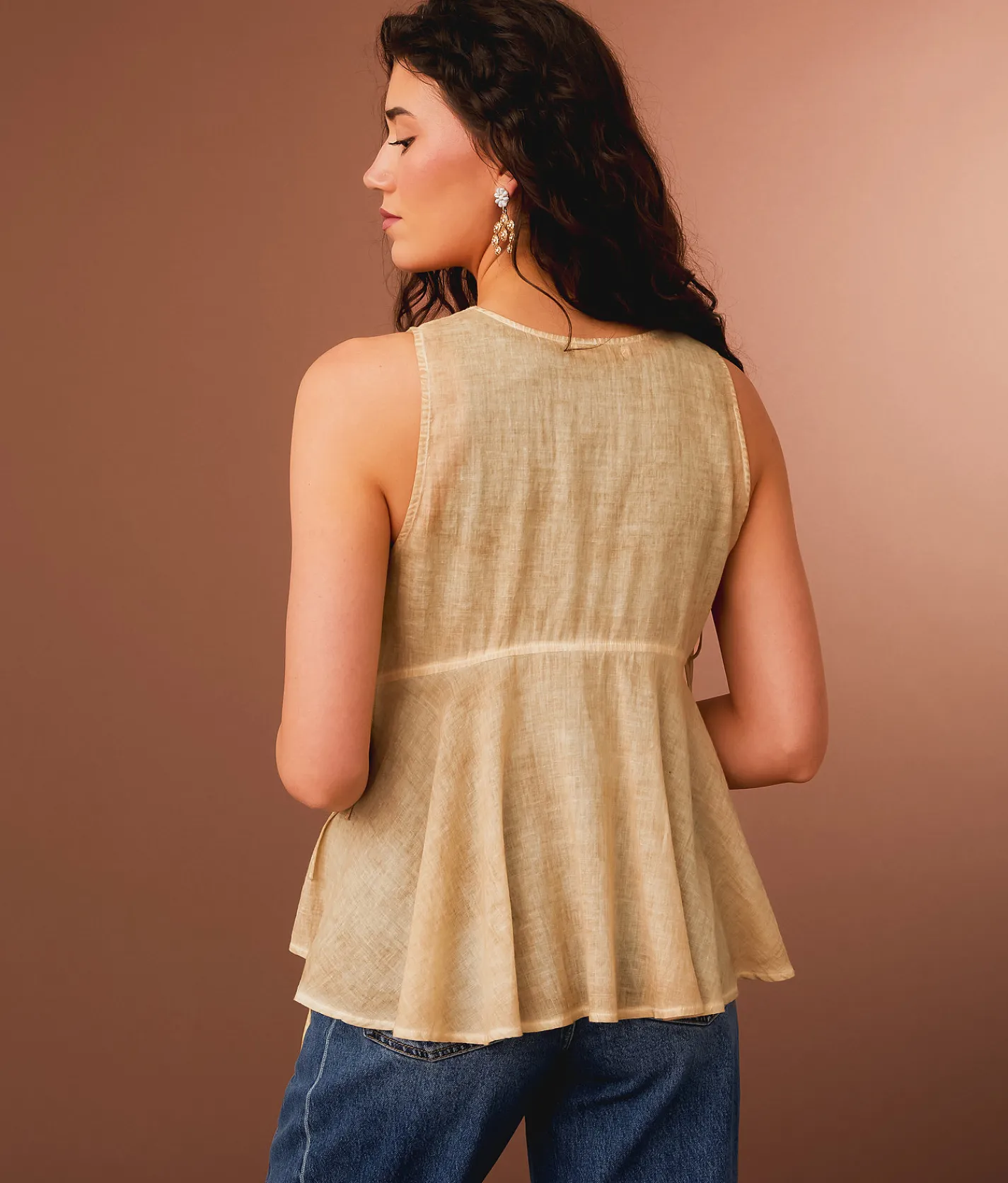 Tops | Gimmicks Embroidered Side Tie Tank Top Birch