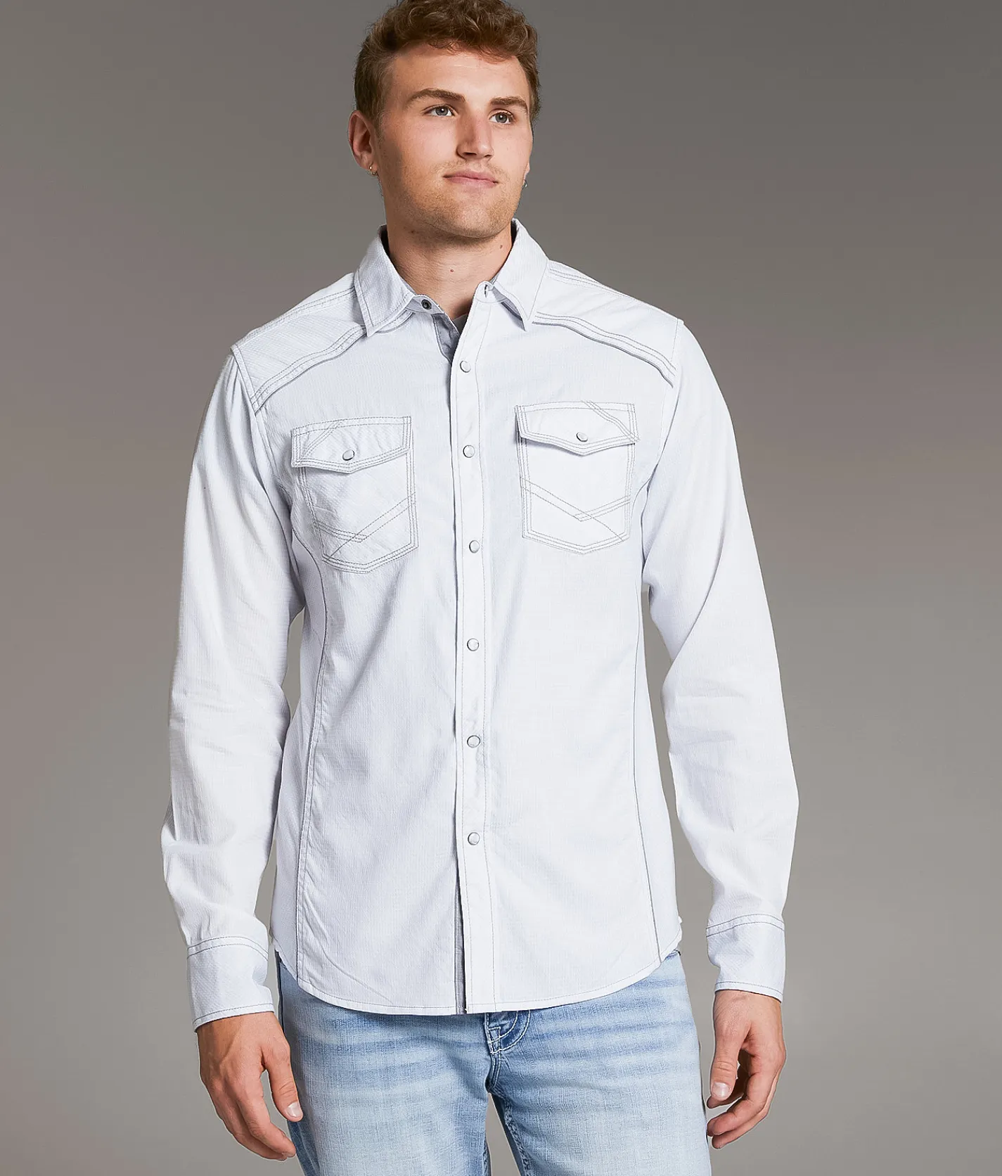 BKE Embroidered Standard Shirt White