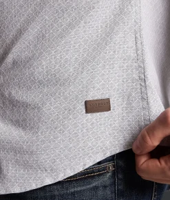 Tops | Outpost Makers Embroidered Standard Shirt White Green