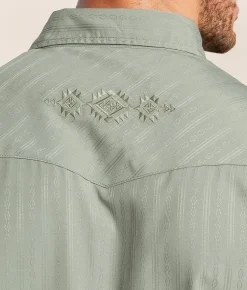 Tops | Gentry County Embroidered Standard Shirt Green