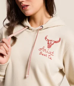 Ariat Embroidered Stitch Hooded Sweatshirt Oyster Grey Online