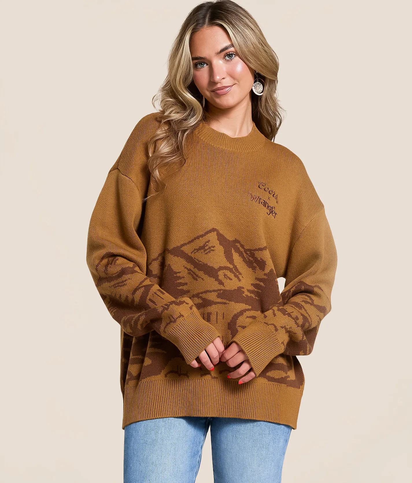 Wrangler® x Coors® Embroidered Sweater Dijon Best