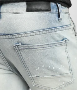 Smoke Rise® Embroidered Taper Stretch Jean Hazy Blue Best