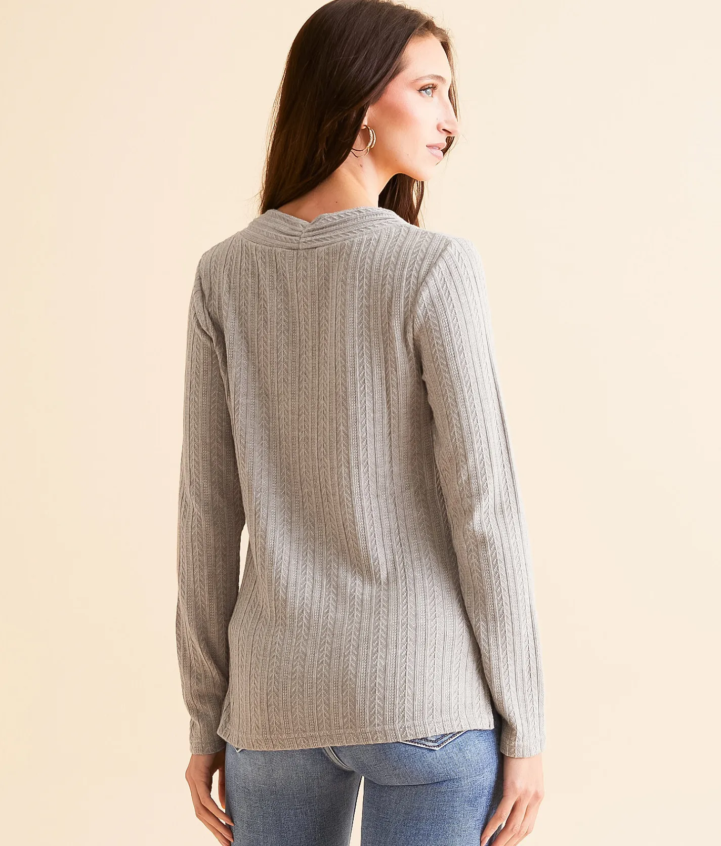 Tops | Miss Me Embroidered Top Grey