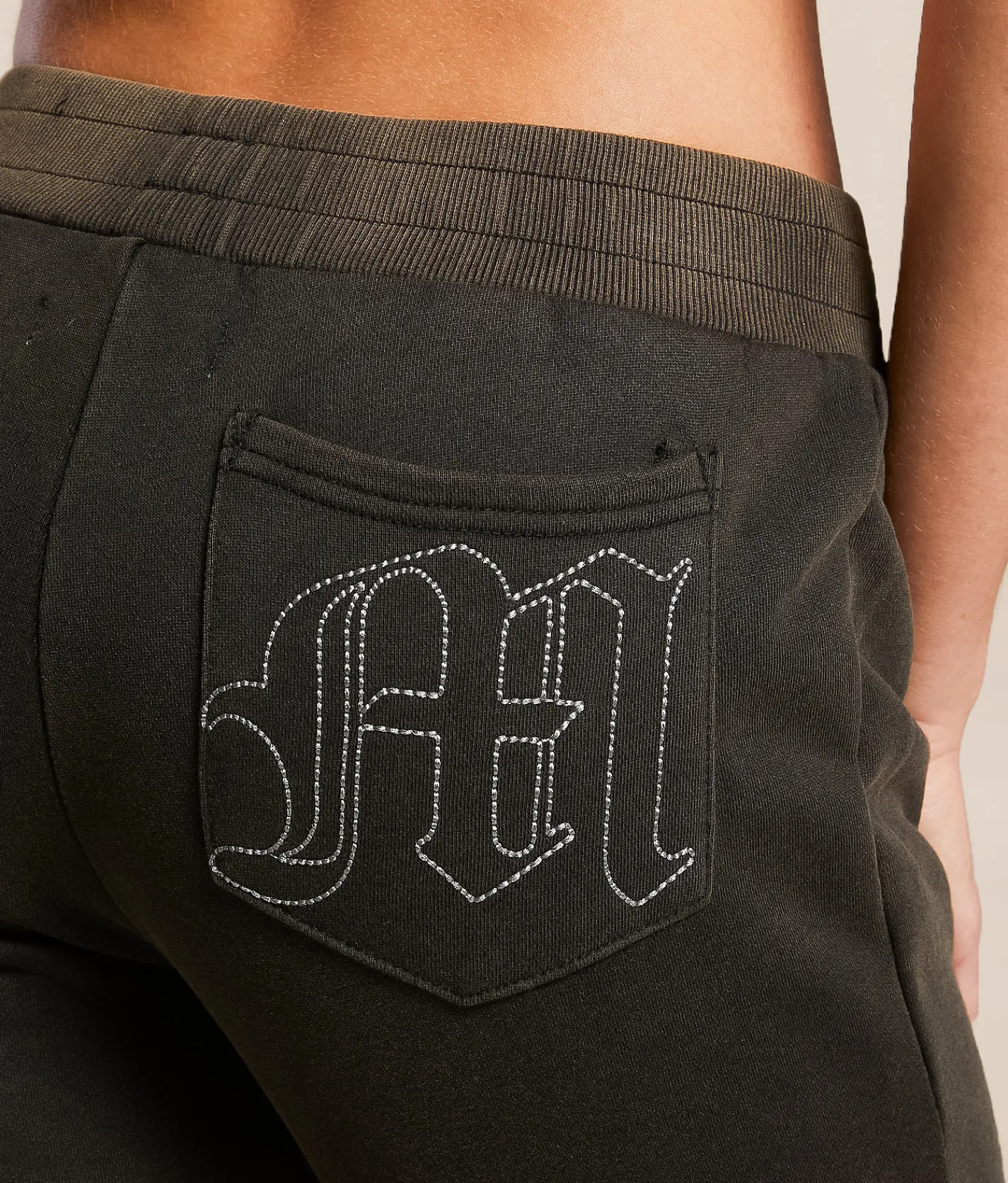 Bottoms | Miss Me Embroidered Track Suit Sweatpant Black