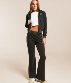 Bottoms | Miss Me Embroidered Track Suit Sweatpant Black