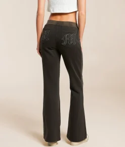 Bottoms | Miss Me Embroidered Track Suit Sweatpant Black