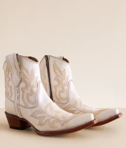 Shoes | Circle G by Corral Embroidered Western Leather Ankle Boot LD Pearl