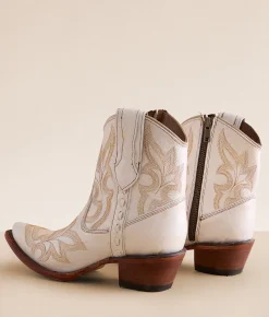 Shoes | Circle G by Corral Embroidered Western Leather Ankle Boot LD Pearl