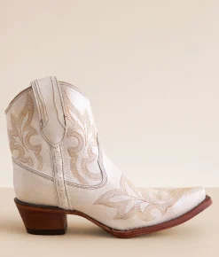 Shoes | Circle G by Corral Embroidered Western Leather Ankle Boot LD Pearl