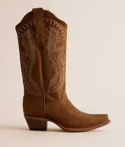 Circle G by Corral Embroidery Triad Leather Western Boot Bronze Best