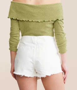 Free People Emmy Denim Wrap Skort Light Blue Clearance