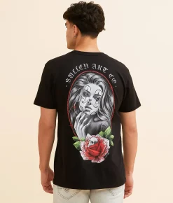Sullen Emotion T-Shirt Jet Black New