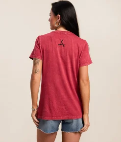 Tops | Affliction Empower T-Shirt Dirty Red Lava Wash